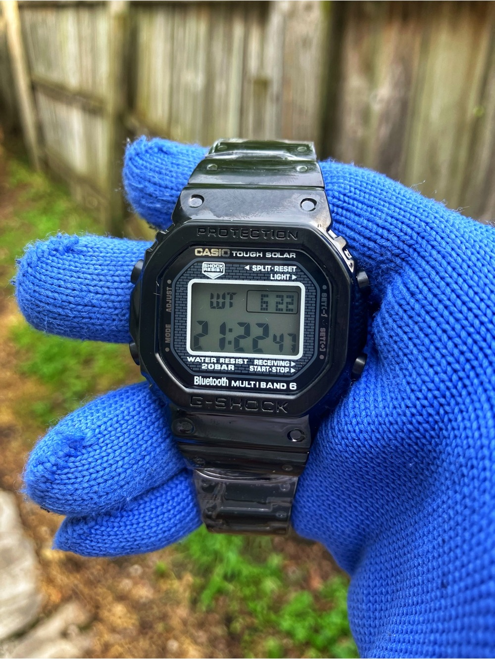 Custom G Shock black Metal and white Colorway